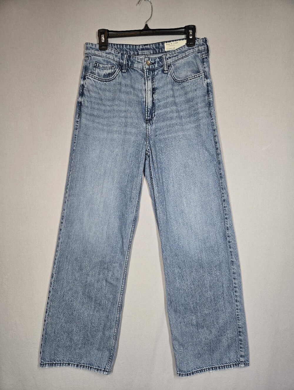 Rag & Bone Cloud Lori Wide Leg Jeans Women's Size 27 Lightweight Denim